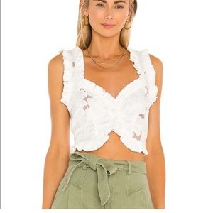 For Love and Lemons Evelyn Crop Top Size XS